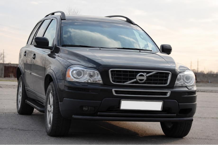 Volvo XC90 2002-2014 рр. Передній захист ST014 Black (нерж) Фото 3