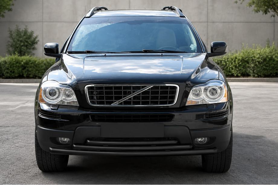 Volvo XC90 2002-2014 рр. Передній захист ST014-2 Black (нерж) Фото 1