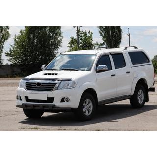 Передній захист ST015 Black (нерж.) Toyota Hilux 2006-2015 рр. фото 2