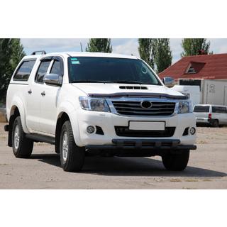 Передній захист ST015 Black (нерж.) Toyota Hilux 2006-2015 рр. фото 3