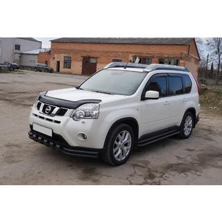 Передній захист ST015 Black (нерж.) Nissan X-trail T31 2007-2014 рр. фото 2