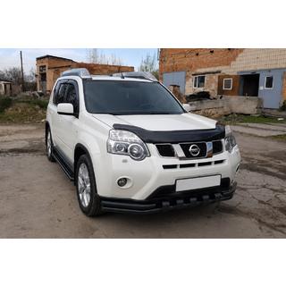 Передній захист ST015 Black (нерж.) Nissan X-trail T31 2007-2014 рр. фото 3