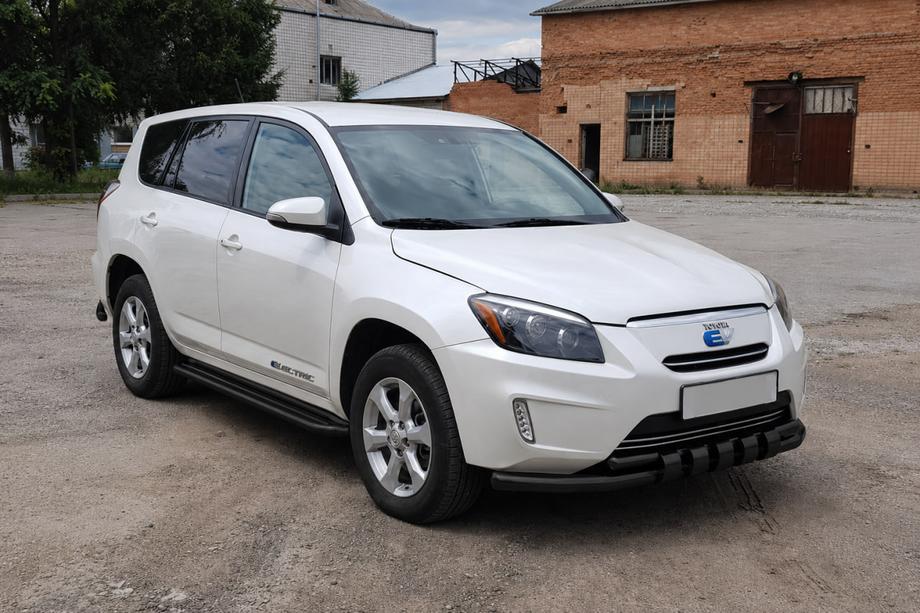 Toyota Rav 4 2006-2013 рр. Передній захист ST015 Black (нерж.) Фото 2