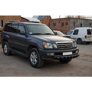 Передній захист ST015 Black (нерж.) Lexus LX470 1998-2007 рр. фото 2