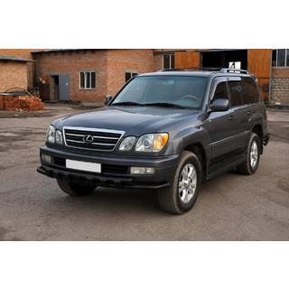 Передній захист ST015 Black (нерж.) Lexus LX470 1998-2007 рр. фото 3