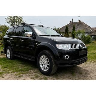 Передній захист ST015 Black (нерж.) Mitsubishi Pajero Sport 2008-2015 рр. фото 2