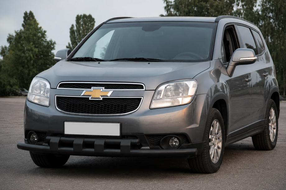 Chevrolet Orlando 2010-2018 рр. Передній захист ST015 Black (нерж) Фото 3