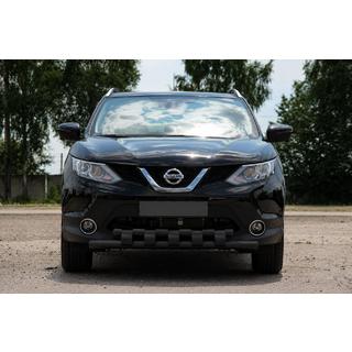Передній захист ST015 Black (нерж) Nissan Qashqai 2014-2021 рр. фото 1