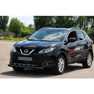 Передній захист ST015 Black (нерж) Nissan Qashqai 2014-2021 рр. фото 2