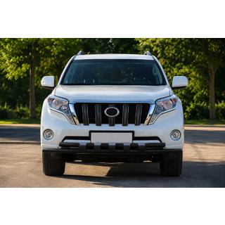 Передній захист ST015 Black (нерж) Toyota Land Cruiser Prado 150 2009-2023 рр. фото 1