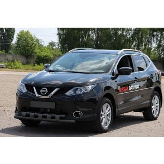 Передній захист ST015 Black (нерж) Nissan Qashqai 2007-2010 рр. фото 1
