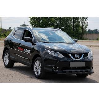 Передній захист ST015 Black (нерж) Nissan Qashqai 2007-2010 рр. фото 3