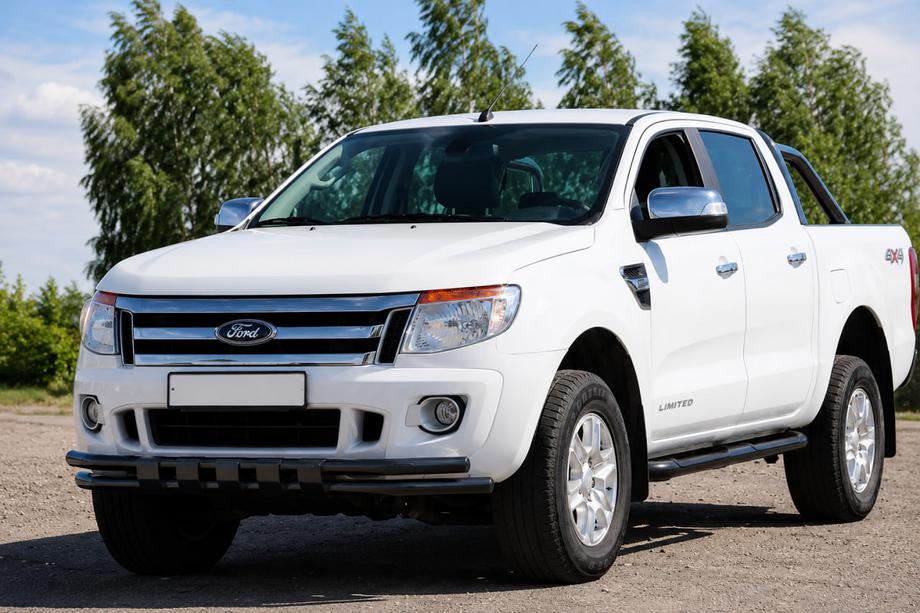 Ford Ranger 2011-2022 рр. Передній захист ST016 Black (нерж.) Фото 2