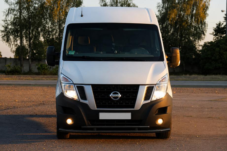 Renault Master 2011-2023 рр. Передній захист ST016 Black (нерж.) Фото 2