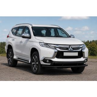 Передній захист ST016 Black (нерж) Mitsubishi Pajero Sport 2015- рр. фото 1
