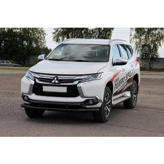 Передній захист ST016 Black (нерж) Mitsubishi Pajero Sport 2015- рр. фото 2