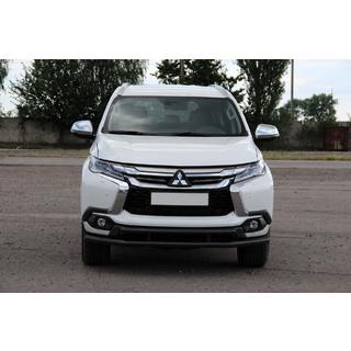 Передній захист ST016 Black (нерж) Mitsubishi Pajero Sport 2015- рр. фото 3