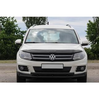 Передній захист ST016 Black (нерж) Volkswagen Tiguan 2007-2016 рр. фото 1