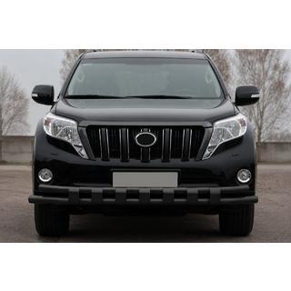 Передній захист ST016-2 Black (нерж) Toyota Land Cruiser Prado 150 2009-2023 рр. фото 1