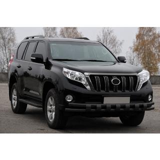Передній захист ST016-2 Black (нерж) Toyota Land Cruiser Prado 150 2009-2023 рр. фото 3