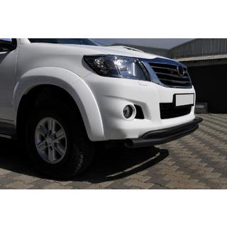 Передній захист ST017 Black (нерж.) Toyota Hilux 2006-2015 рр. фото 3
