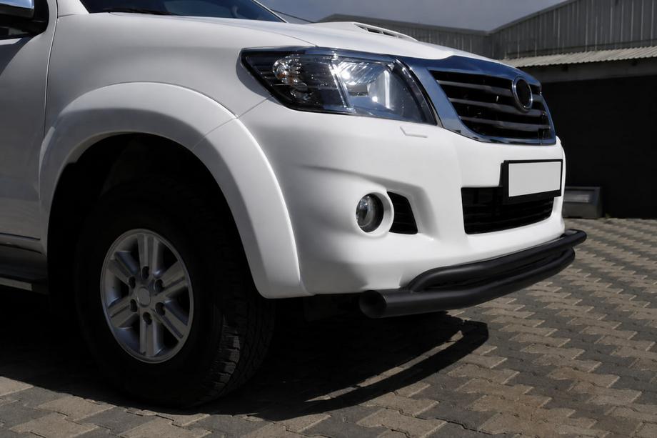 Toyota Hilux 2006-2015 рр. Передній захист ST017 Black (нерж.) Фото 3