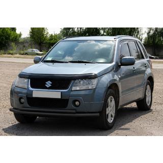 Передній подвійний вус 60/42мм Black (нерж) Suzuki Grand Vitara 2005-2017 рр. фото 1
