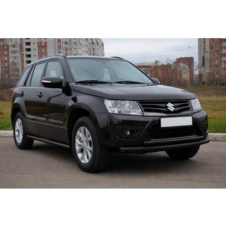 Передній подвійний вус 60/42мм Black (нерж) Suzuki Grand Vitara 2005-2017 рр. фото 3