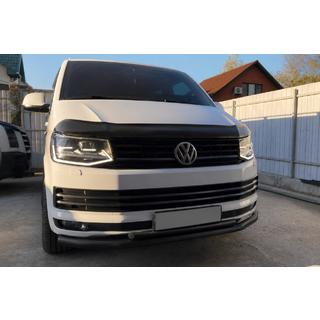 Передній подвійний захист ST011 Black (нерж.) Volkswagen T6 2015-2024 рр. фото 1