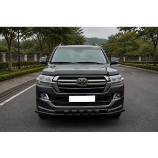 Передня дуга ST015 Black (2015+, нерж.) Toyota Land Cruiser 200 2007-2021 рр. фото 1