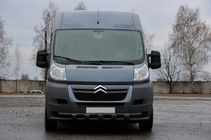 Fiat Ducato 2006-2025 рр. Передня дуга ST015 Black (нерж.) фото 1