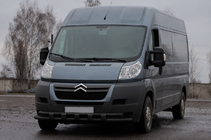 Fiat Ducato 2006-2025 рр. Передня дуга ST015 Black (нерж.) фото 2