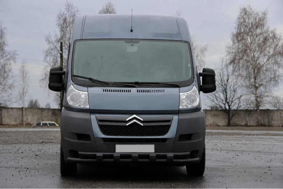 Opel Movano 2021- рр. Передня дуга ST015 Black (нерж.) Image