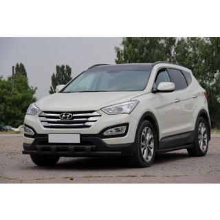 Передня дуга ST015 Black (нерж.) Hyundai Santa Fe 3 2012-2018 рр. фото 2