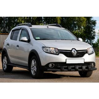 Передня дуга ST015 Black (нерж.) Dacia Sandero 2013-2020 рр. фото 3