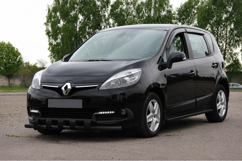 Renault Scenic/Grand 2009-2016 рр. Передня дуга ST015 Black (нерж.) Фото 2