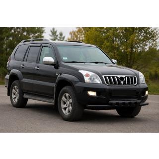 Передня дуга ST015 Black (нерж.) Toyota Land Cruiser Prado 120 2002-2009 рр. фото 2