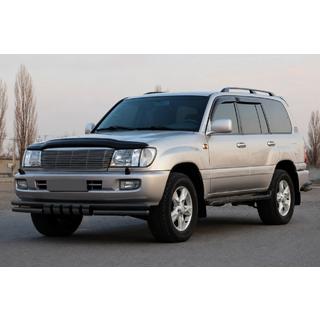 Передня дуга ST015 Black (нерж.) Toyota Land Cruiser 100 1998-2007 рр. фото 2