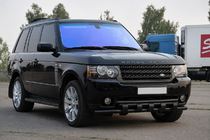 Range Rover III L322 2002-2012 рр. Передня дуга ST015 Black (нерж.) фото 3