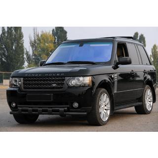 Передня дуга ST015 Black (нерж.) Range Rover III L322 2002-2012 рр. фото 1