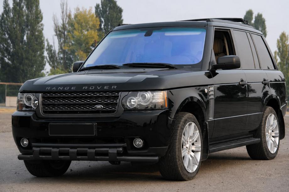 Range Rover III L322 2002-2012 рр. Передня дуга ST015 Black (нерж.) Image