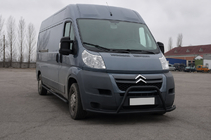Fiat Ducato 2006-2025 рр. Передня дуга ST019 Black (нерж.) фото 2