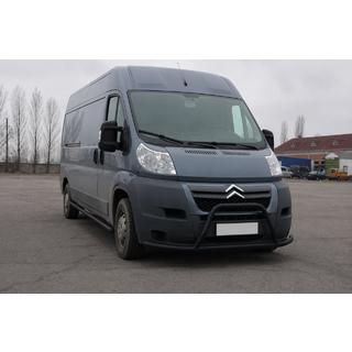 Передня дуга ST019 Black (нерж.) Fiat Ducato 2006-2025 рр. фото 2