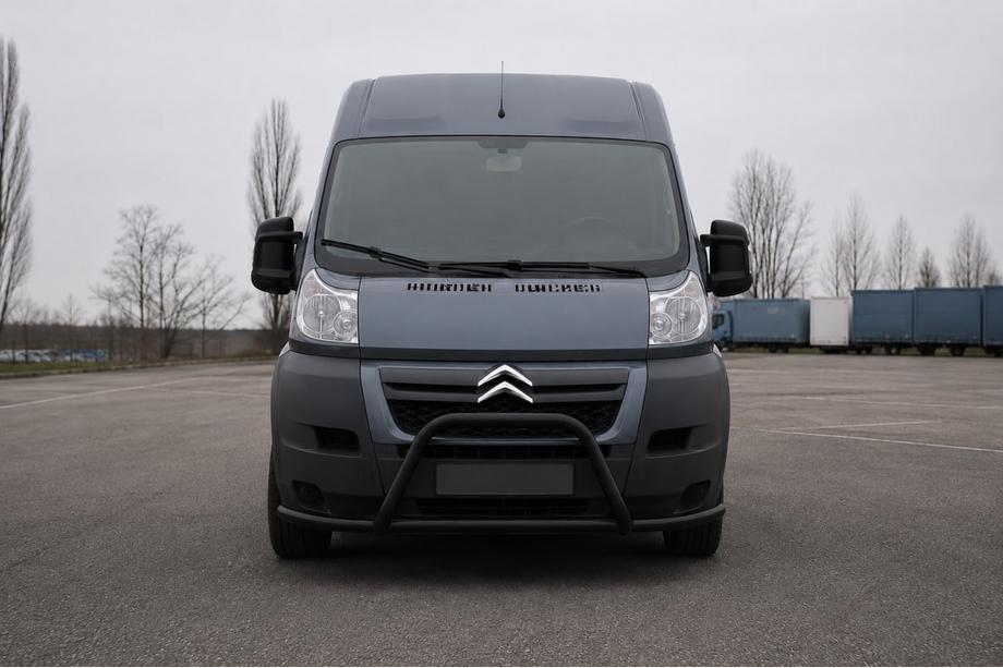 Fiat Ducato 2006-2025 рр. Передня дуга ST019 Black (нерж.) Image