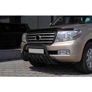 Передня дуга WT002 Black (нерж.) Toyota Land Cruiser 200 2007-2021 рр. фото 3