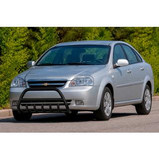 Передня дуга WT003 Black (60мм, нерж.) Chevrolet Lacetti 2003-2024 рр. фото 1