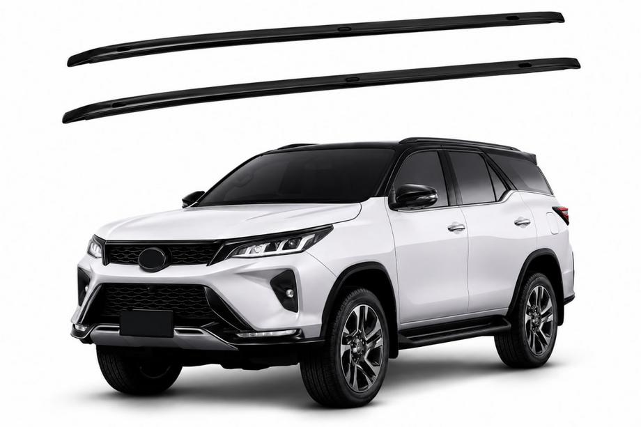 Toyota 4Runner 2009-2024 рр. Рейлінги чорні OEM (2012-2015, Алюміній) Фото 1