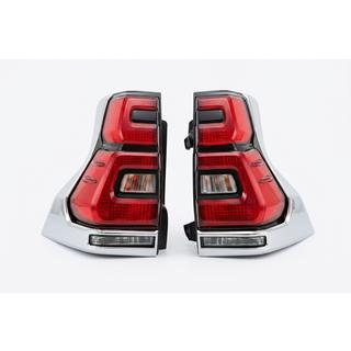 Задні ліхтарі LED Chrome V2 (2017-2023, 2 шт) Toyota Land Cruiser Prado 150 2009-2023 рр. фото 2