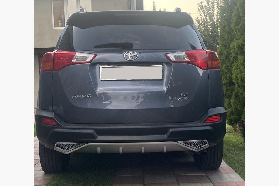 Toyota Rav 4 2013-2018 рр. Накладка на задній бампер PZ415-X0462-00 (2013-2016) Фото 1