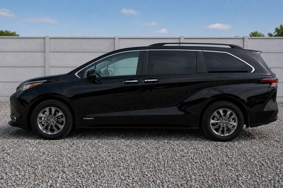 Toyota Sienna 2020- рр. Інтегровані рейлінги чорні OEM (Алюміній) Фото 1